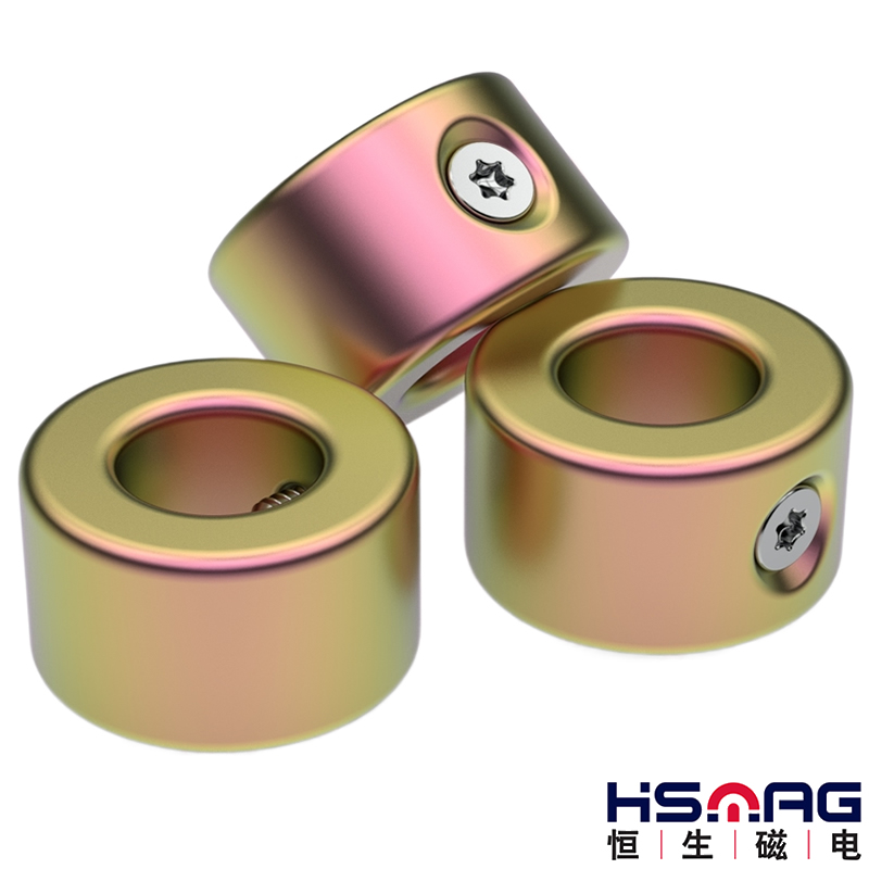 Color Zinc Screw-on Neodymium Magnets with Side Bore and Countersink